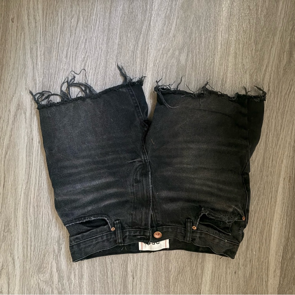 Black Jean shorts